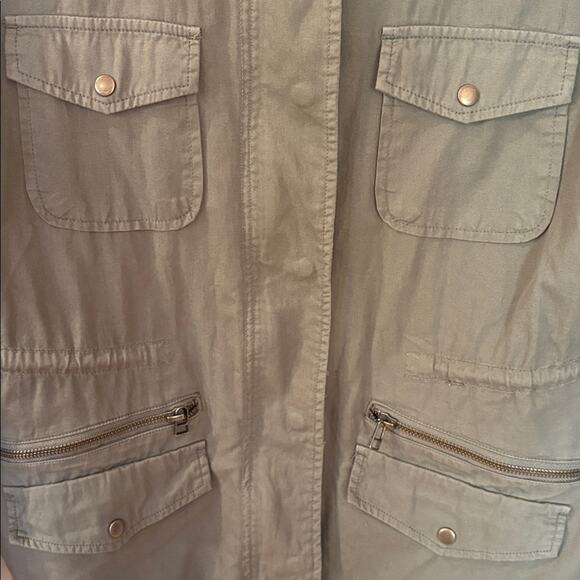 Lily Aldridge for Velvet Olive Green Jacket Cotton Size XL - Picture 4 of 12